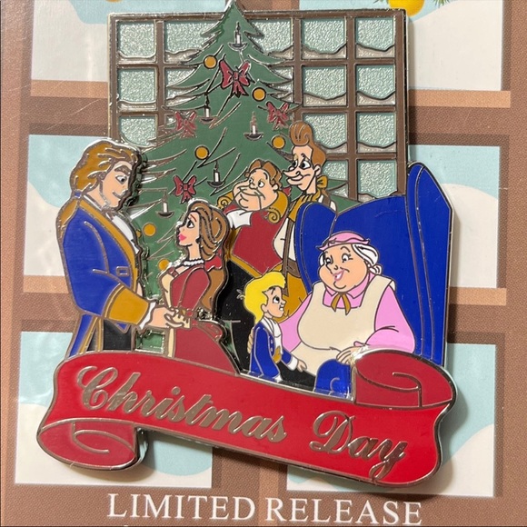Disney Accessories - Disney Beauty and the Beast Christmas Pin